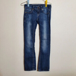 Maurices Womens Denim Jeans Light Wash Size 0 Regular low rise embroidery